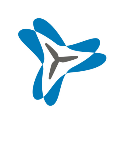 ModConFlex Logo resembling a flower made of wind turbine (or aircraft) wings